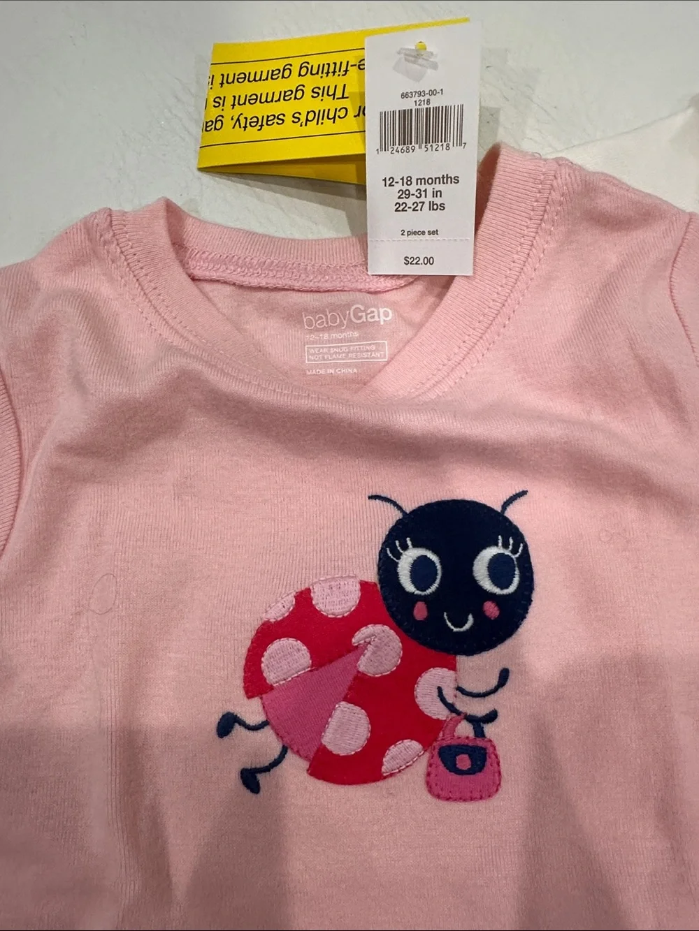 NWT Gap shorts pajamas lot 12-18 month girls summer